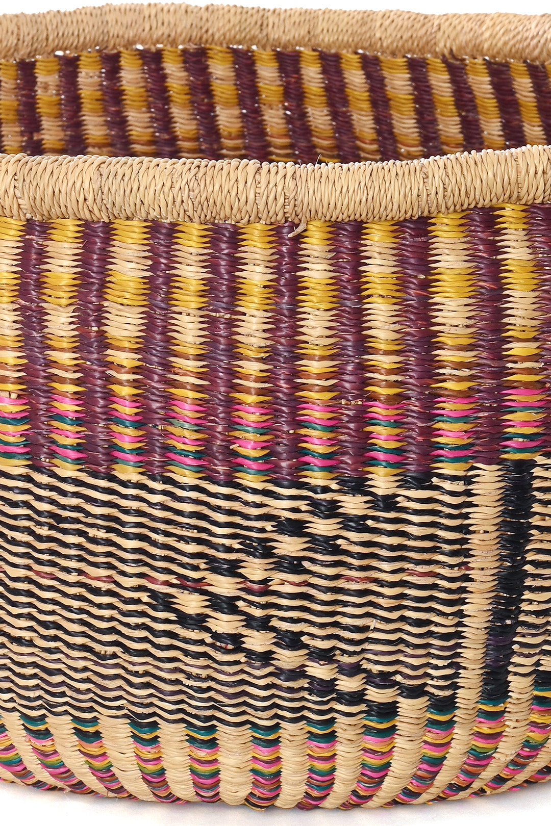 Rainbow Dreams Handwoven Bolga Basket