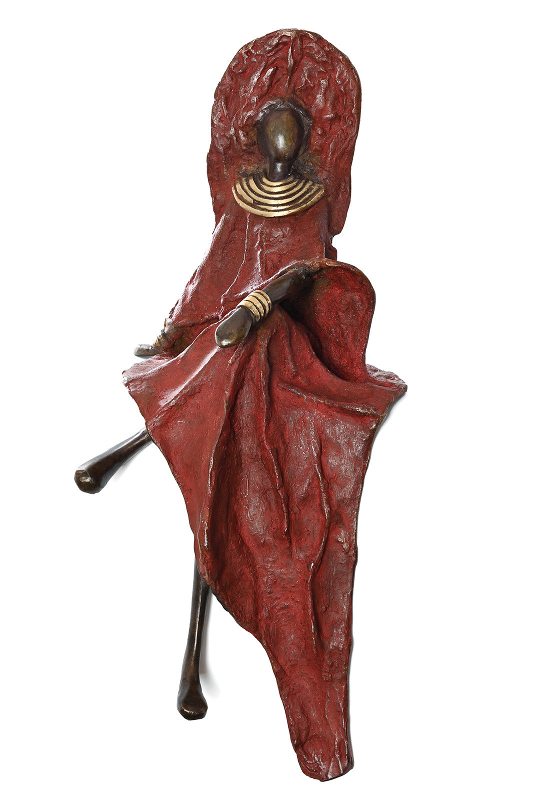 Majesty in Red One-of-a-Kind Bronze Sculpture