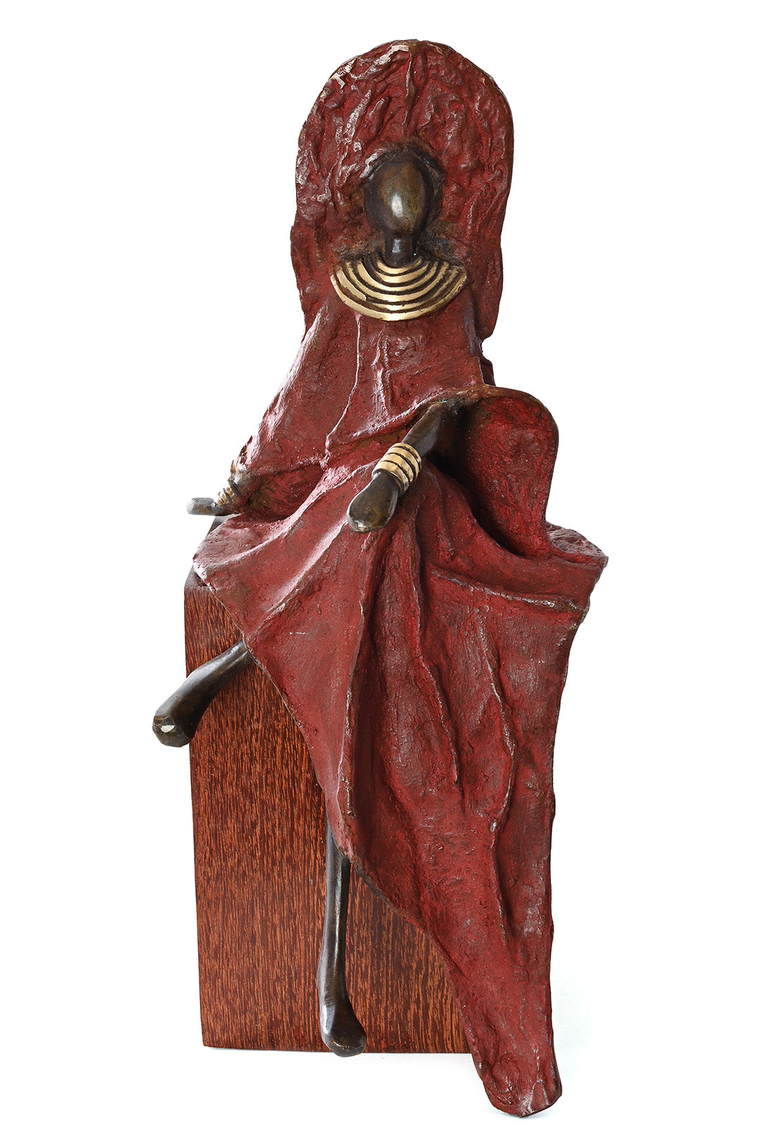 Majesty in Red One-of-a-Kind Bronze Sculpture