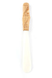 Cow Bone Butter Spreader with Carved Olive Wood Handle
