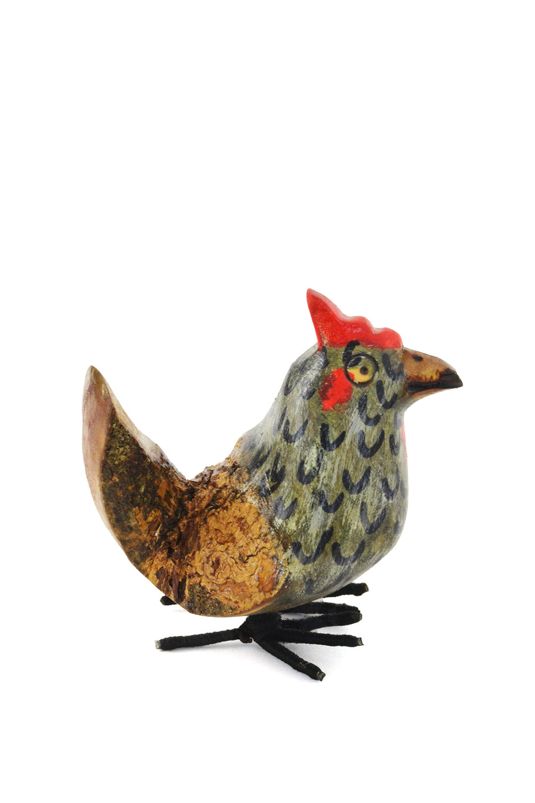 Jacaranda Wood Little Chicken Sculpture
