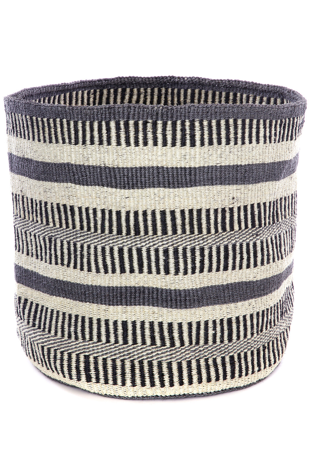 Limited Edition Giant Relaxed Sisal Basket - Gray & Natural