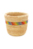 Nomadic Camel Milking Baskets with Rainbow Beaded Stripes