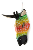 Kenyan Hand-Painted Jacaranda Giraffe Mask
