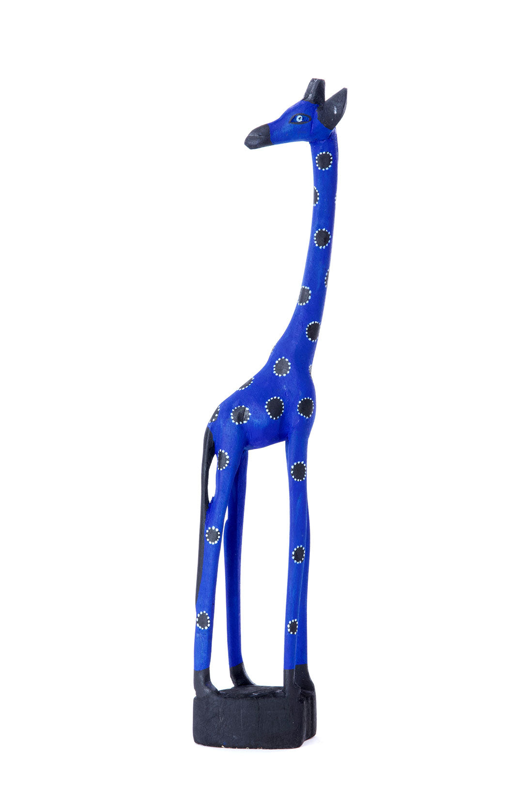 Jacaranda Wood Cobalt Giraffe Sculptures Small Cobalt Giraffe