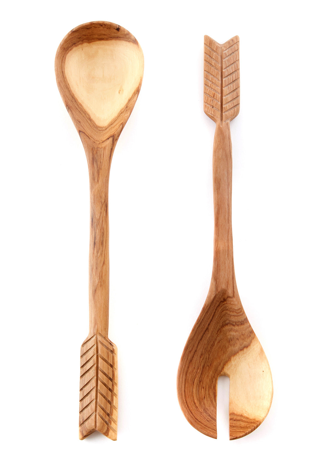 Olive Wood Archer Salad Servers Default Title