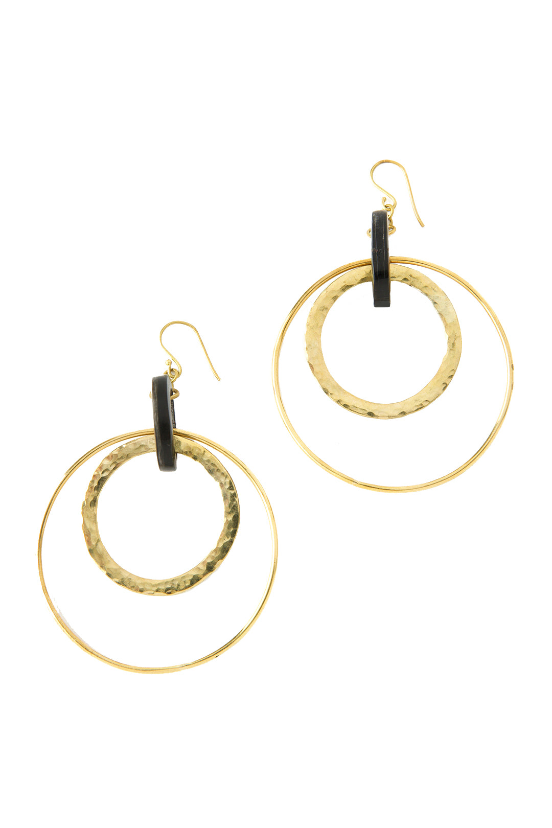 Brass & Horn Lariat Earrings Default Title