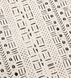 White Mudcloth Throw Blanket - Home Decor Handmade in Africa - Swahili Modern - 2