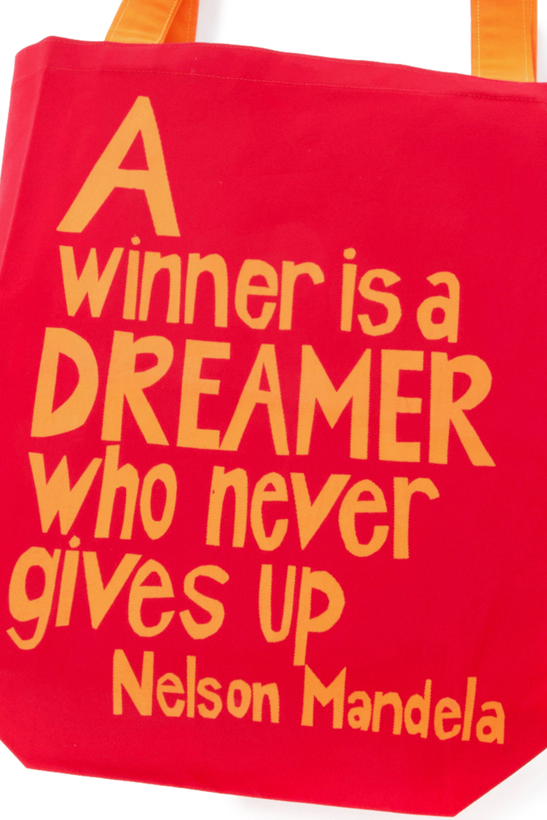 Geranium "A Winner is a Dreamer" Nelson Mandela Tote Default Title