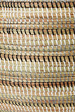 Silver Striped Knitting Basket Default Title