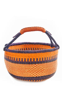 Vibrant Poppy Handwoven Bolga Basket