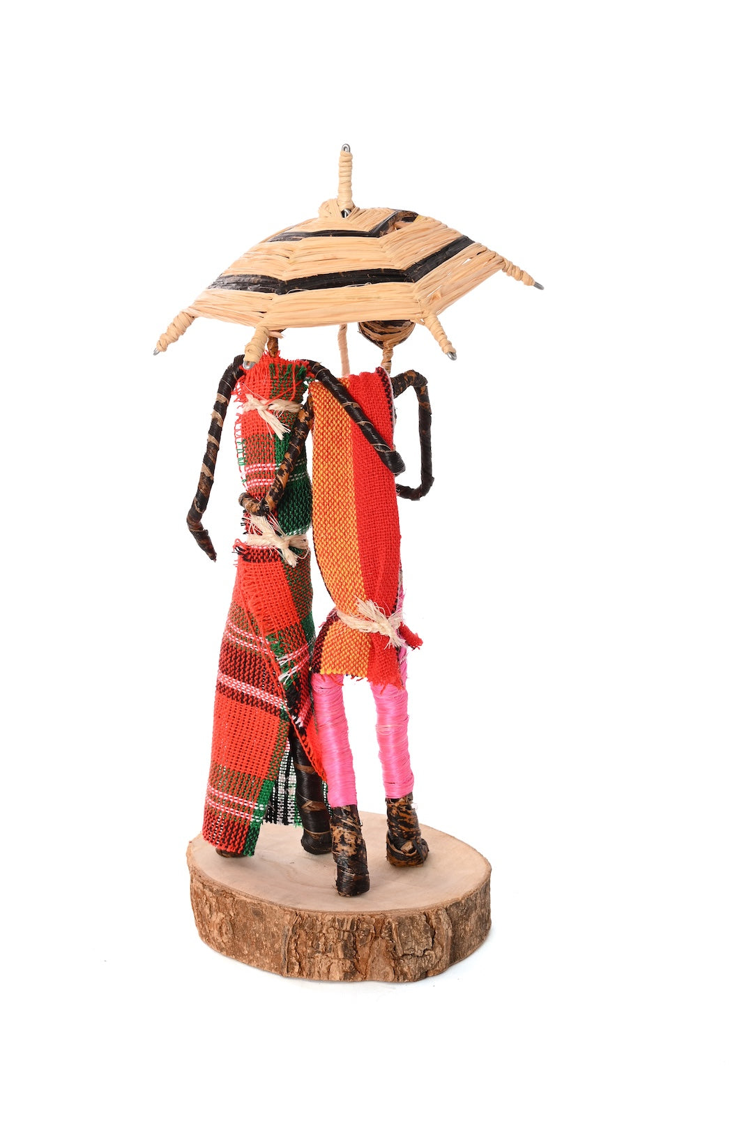 Banana Fiber Strolling Couple Sculpture