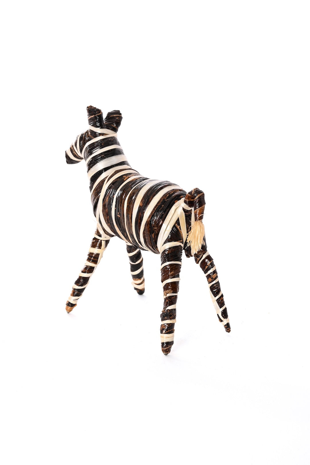 Banana Fiber Zebra Sculpture