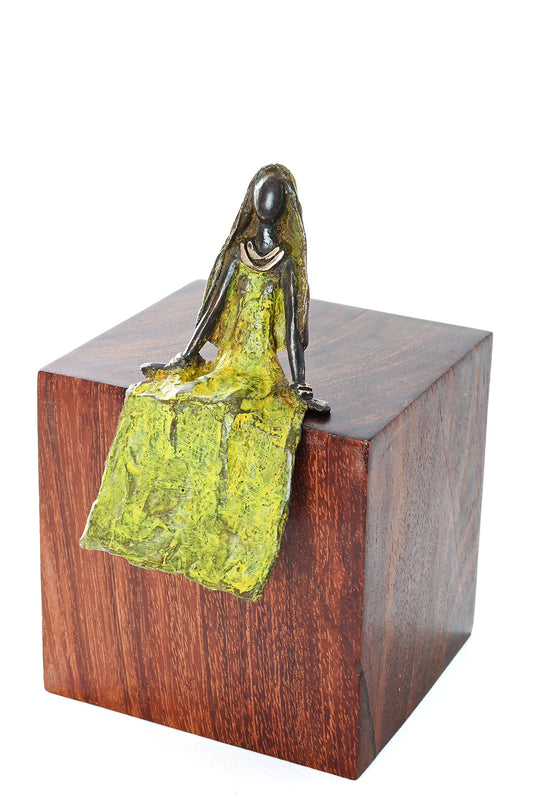 Enchanted Beauty Burkina Bronze Sculpture