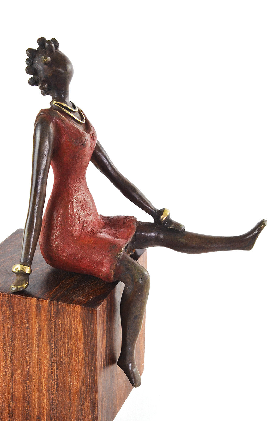 La Femme en Rouge Lost Wax Bronze Sculpture