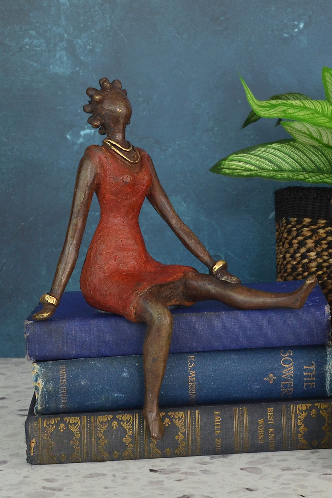 La Femme en Rouge Lost Wax Bronze Sculpture