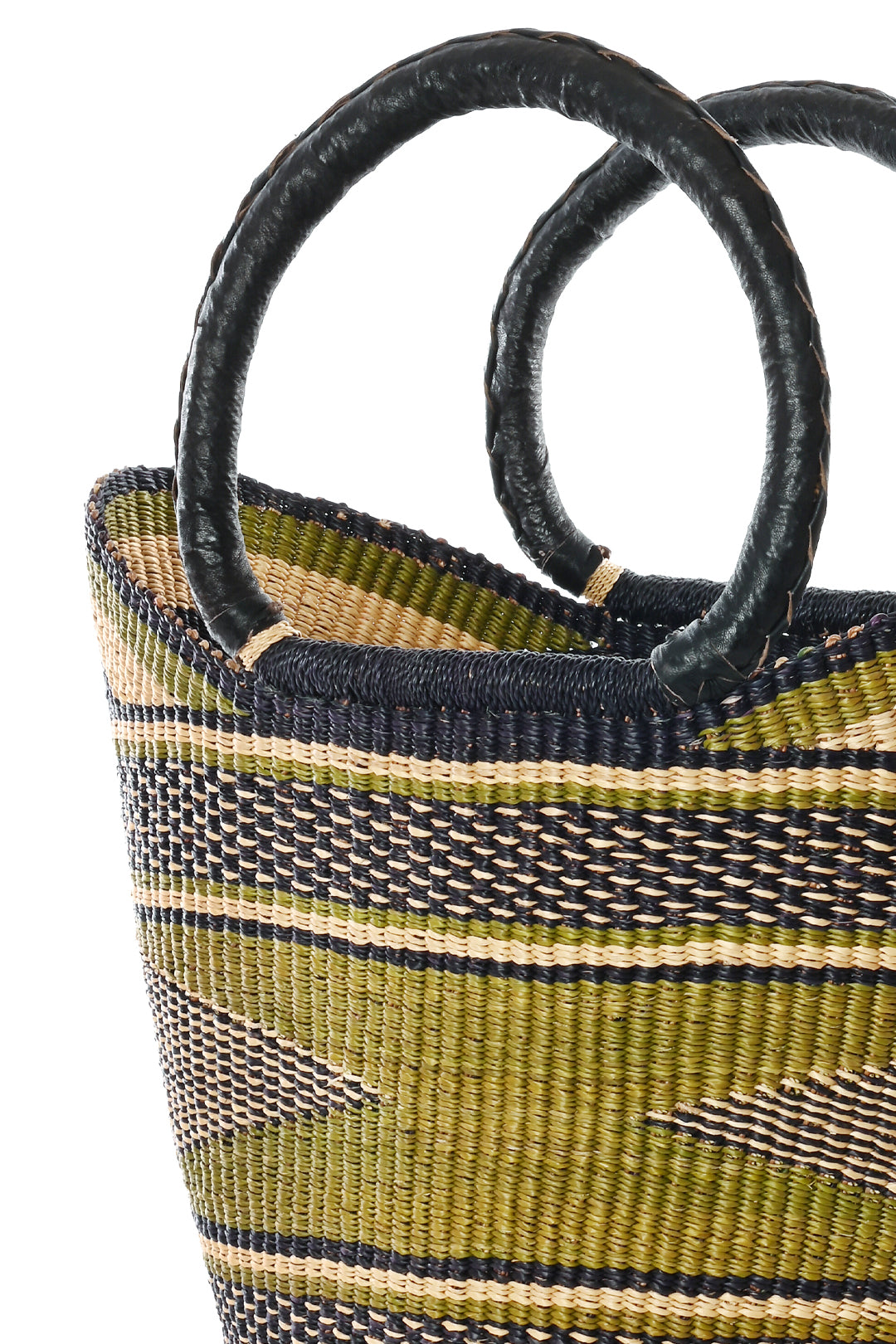 One of a Kind <i>Citron</i> Shopper with Leather Handles