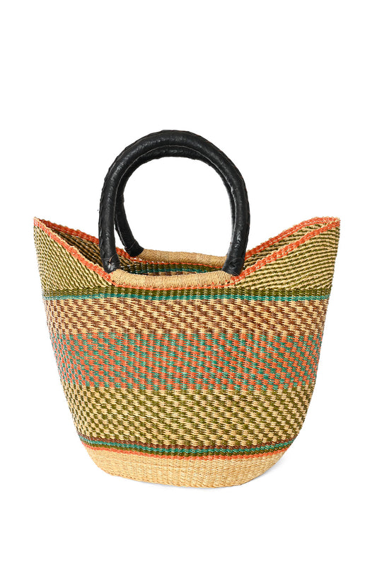 One-of-a-Kind Wing Shopper with Leather Handles