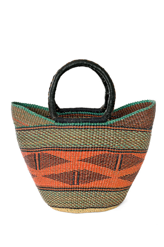 One-of-a-Kind Wing Shopper with Leather Handles