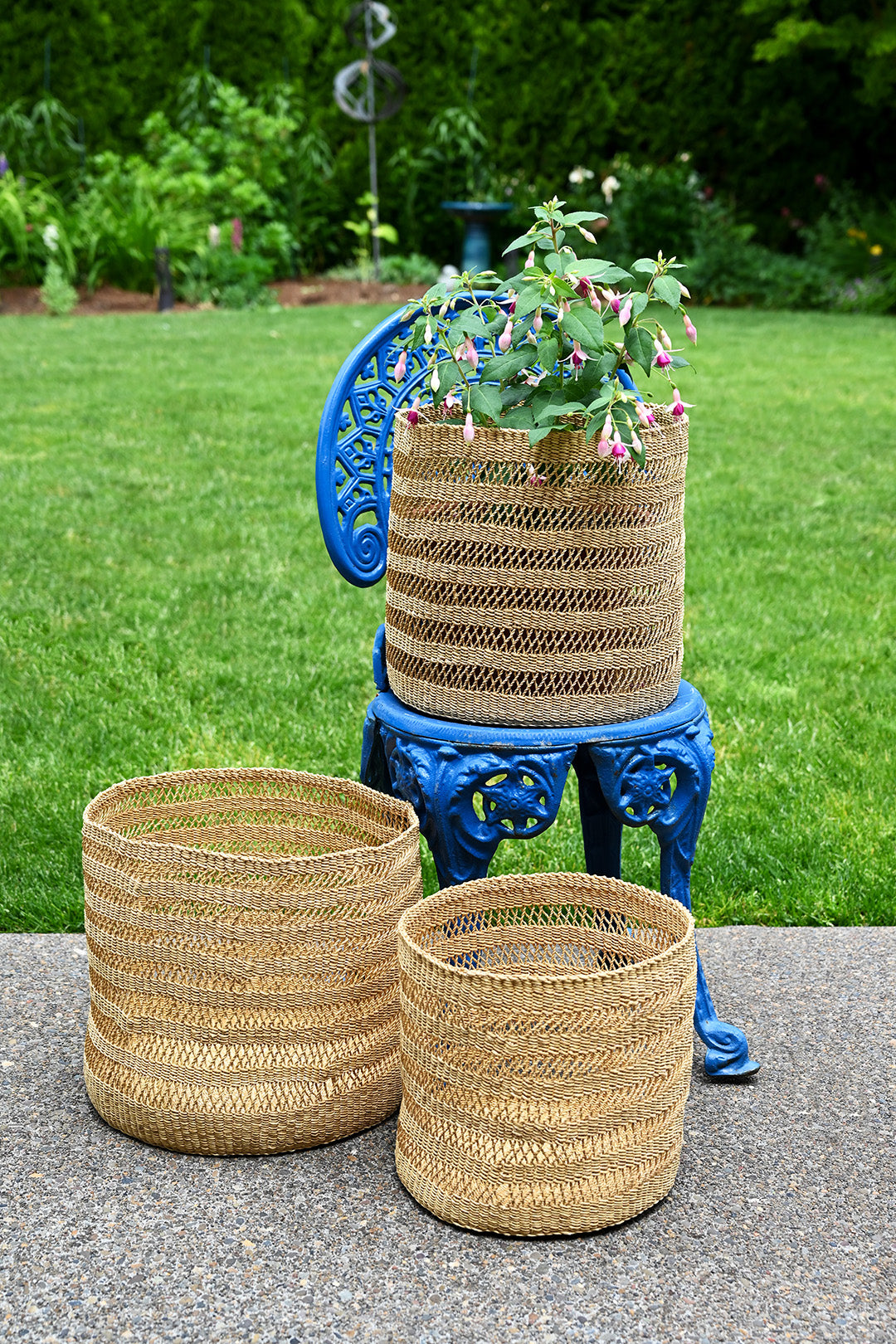 Hand Woven Lace Storage Bin from Ghana - Medium