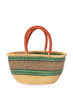 Limited Edition Large Oval Picnic Basket - Turquoise Stripe