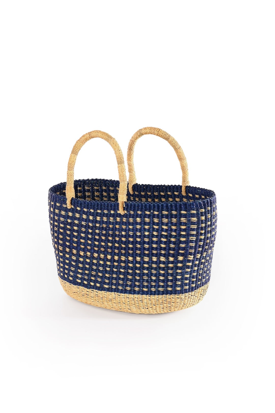 Blueberry Patch Oval Grass Tote