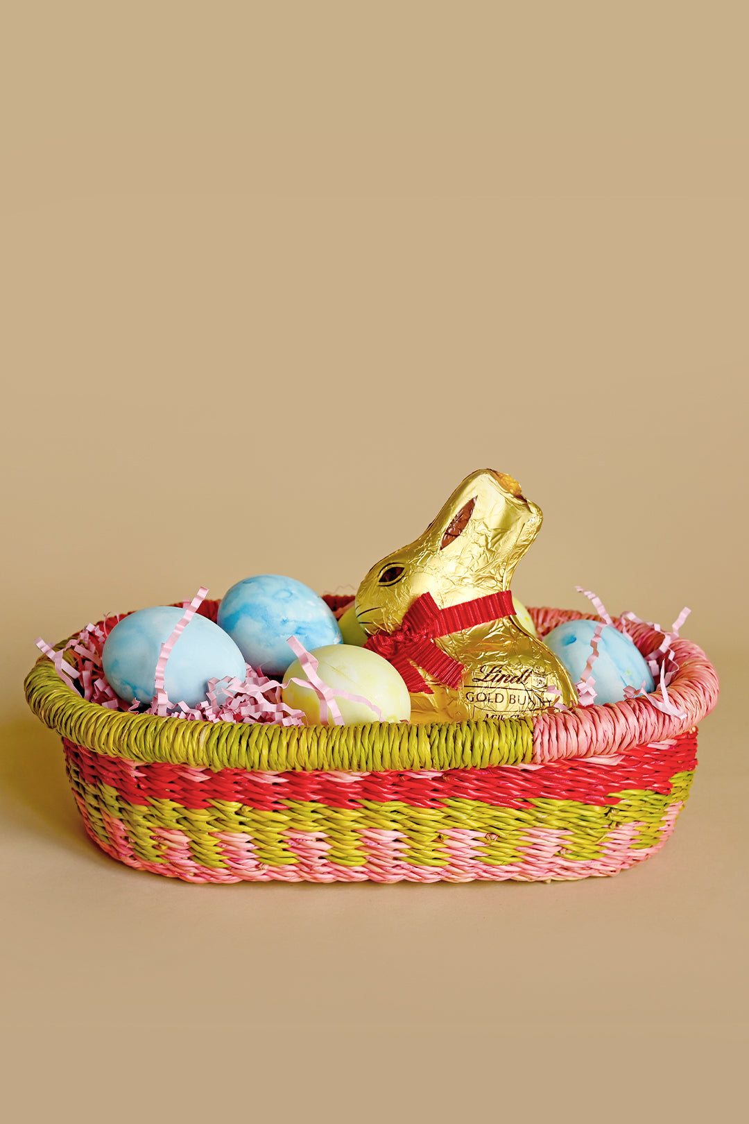 Assorted Pink, Red, & Green Bread Baskets