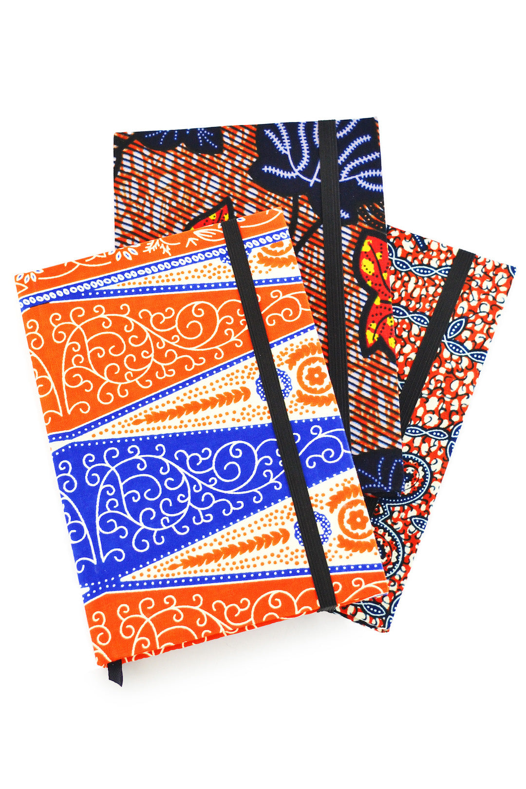 Ankara Wax Cloth Covered Journals - Warm Colors