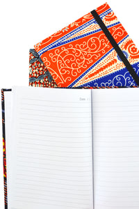 Ankara Wax Cloth Covered Journals - Warm Colors