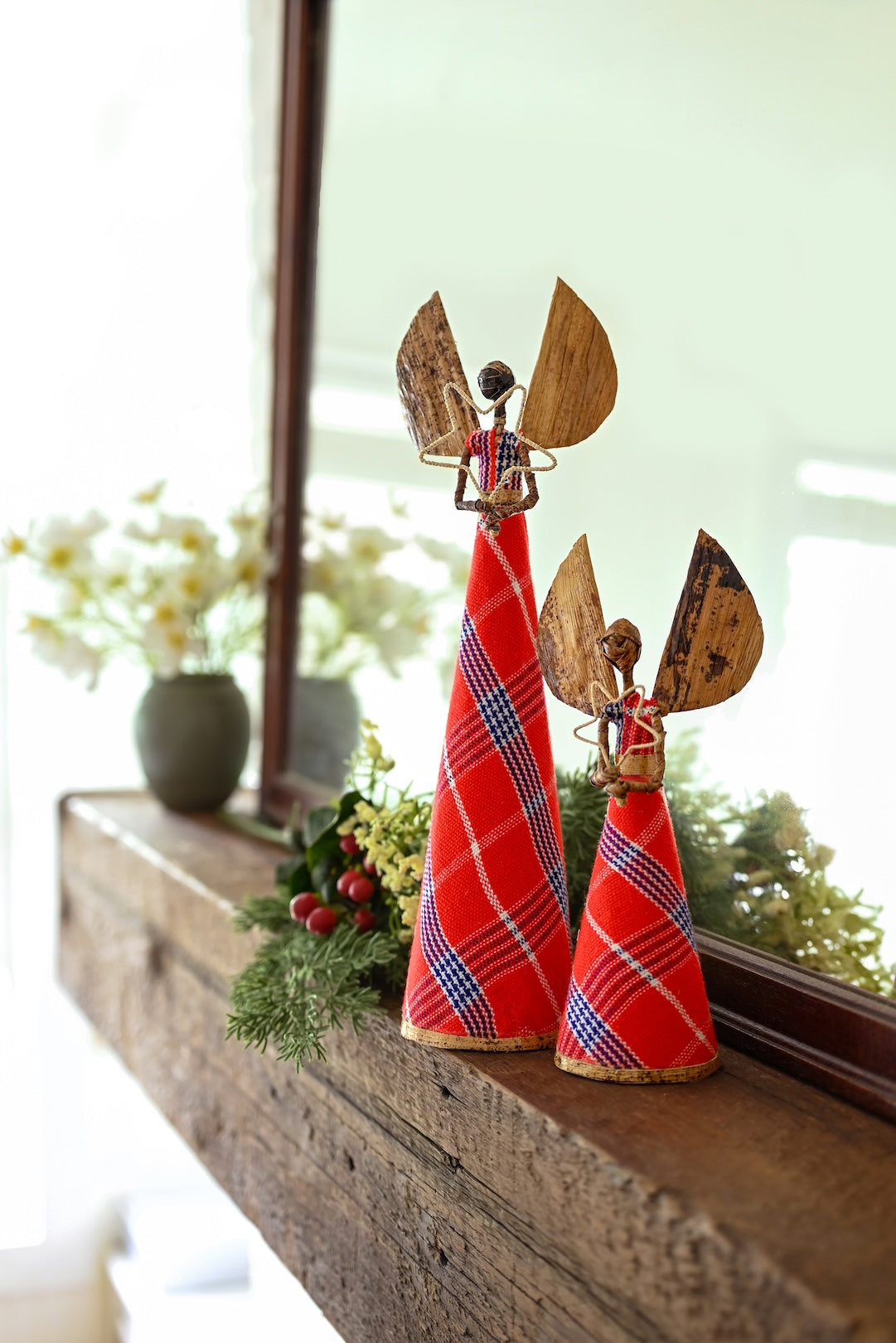 Large Banana Fiber Shuka Angel with Star