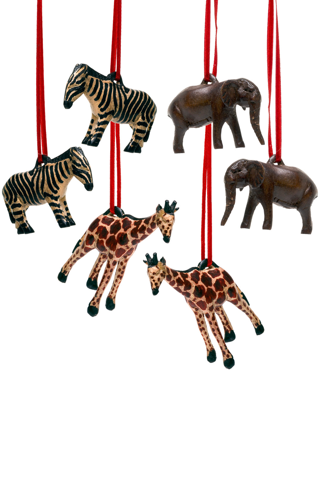 Jacaranda Safari Animal Ornament Set of 6