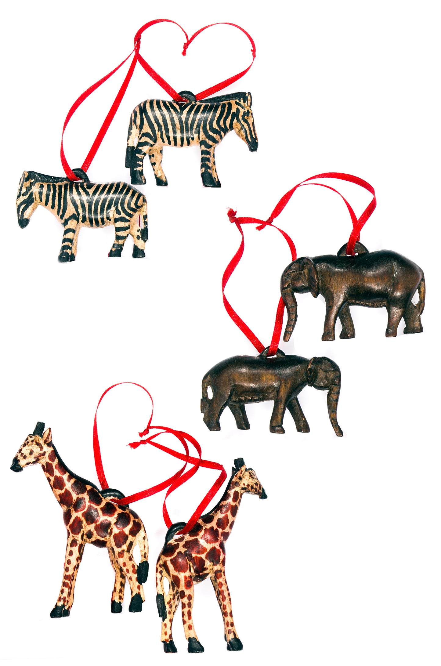 Jacaranda Safari Animal Ornament Set of 6