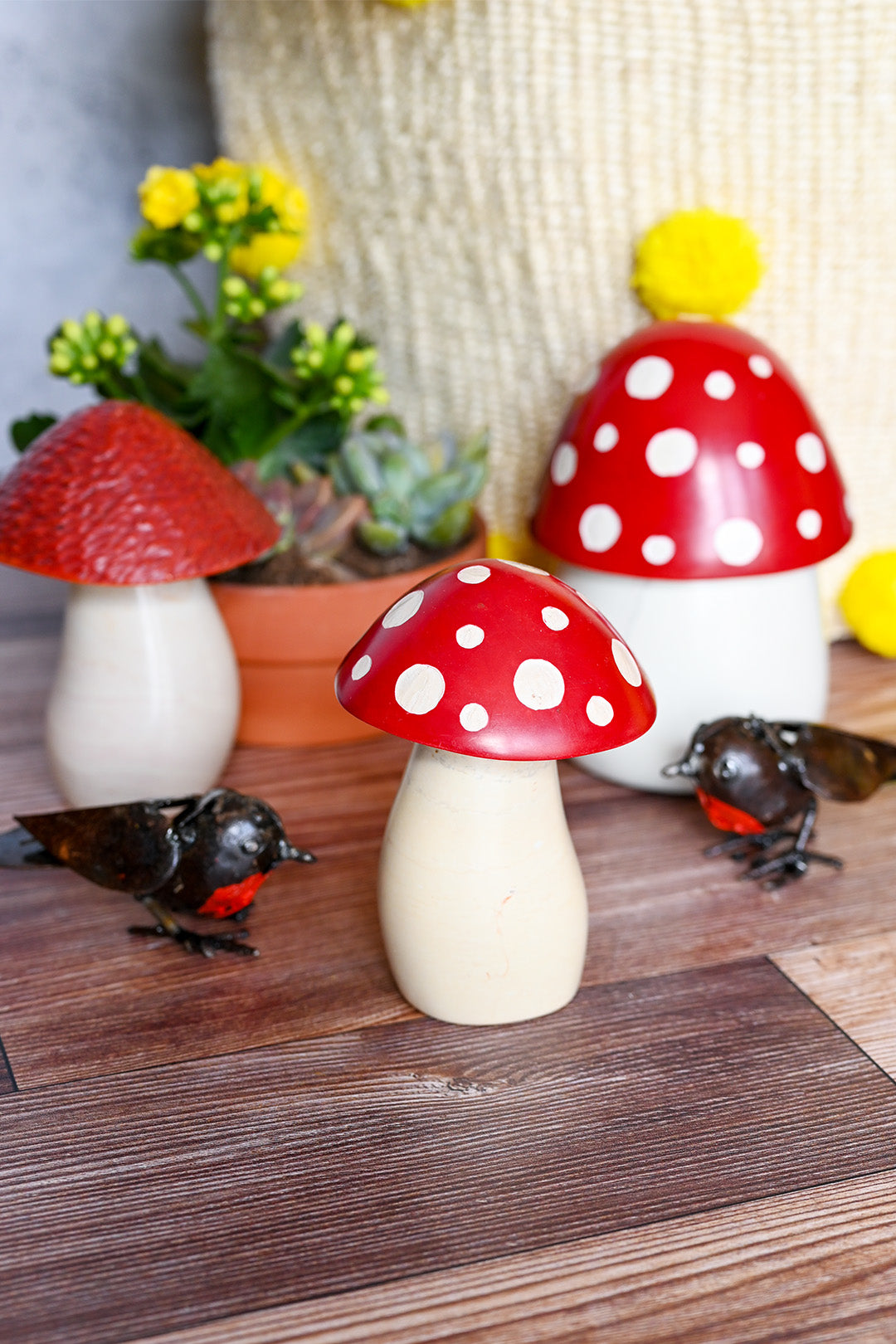 Woodland Toadstool Soapstone Sculpture