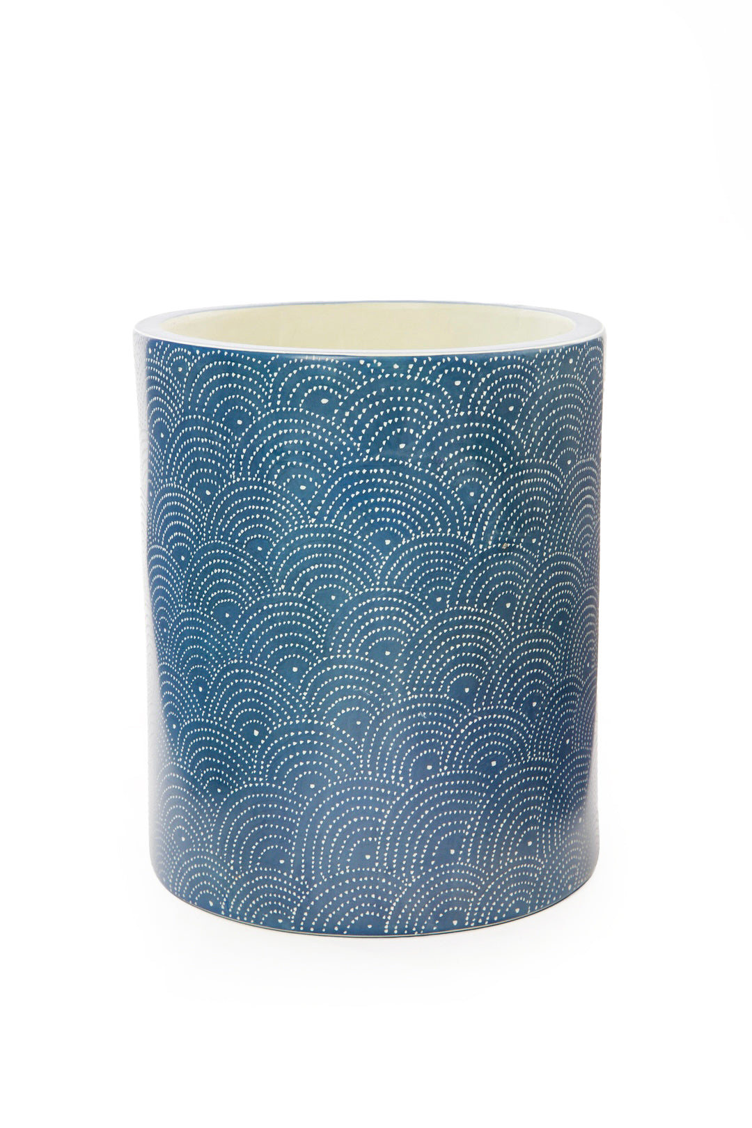 Blue Deco Dot Soapstone Canister