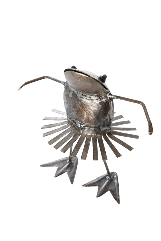 Dancing Frog Recycled Metal Sculpture