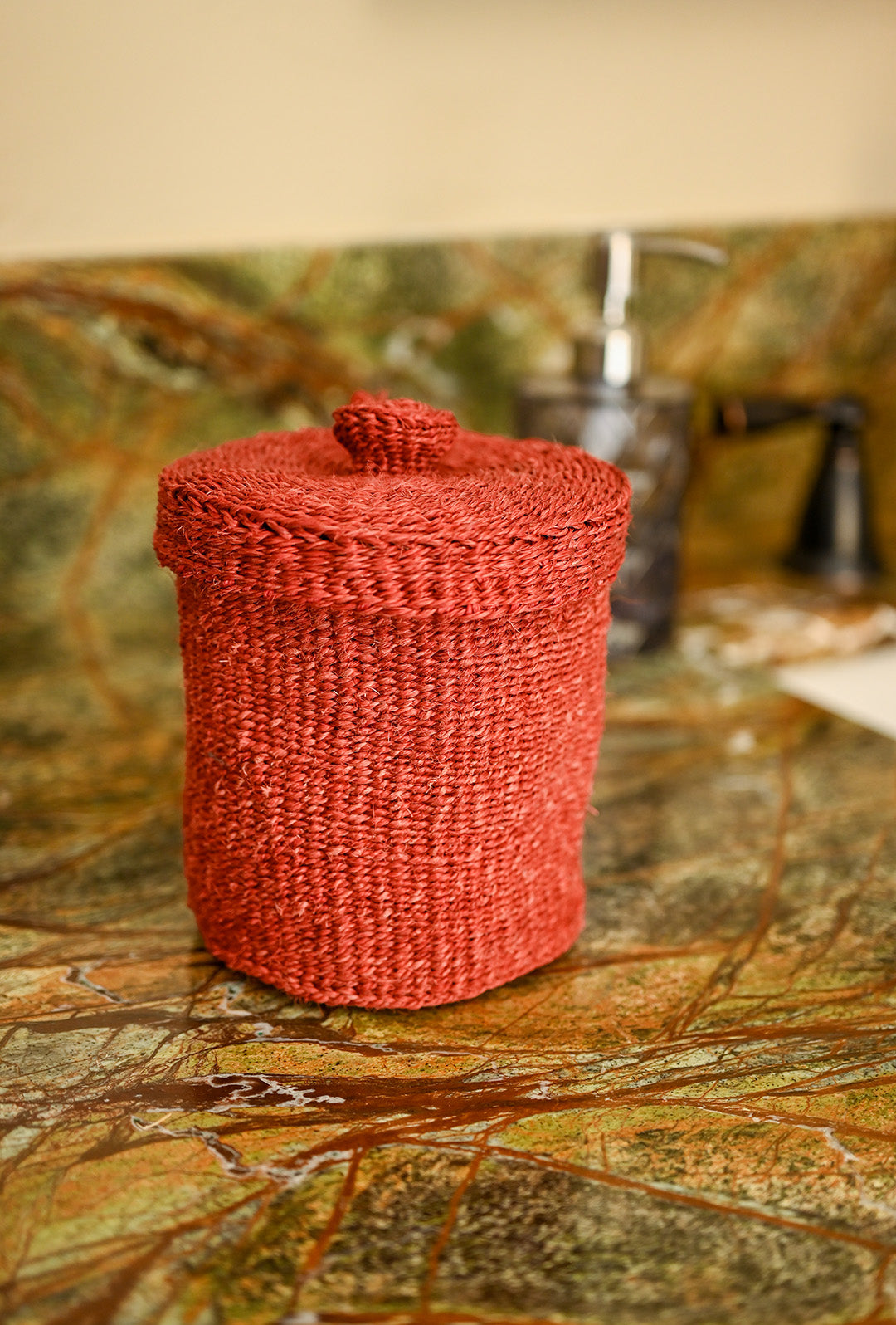 Red Sisal Mini Container Basket