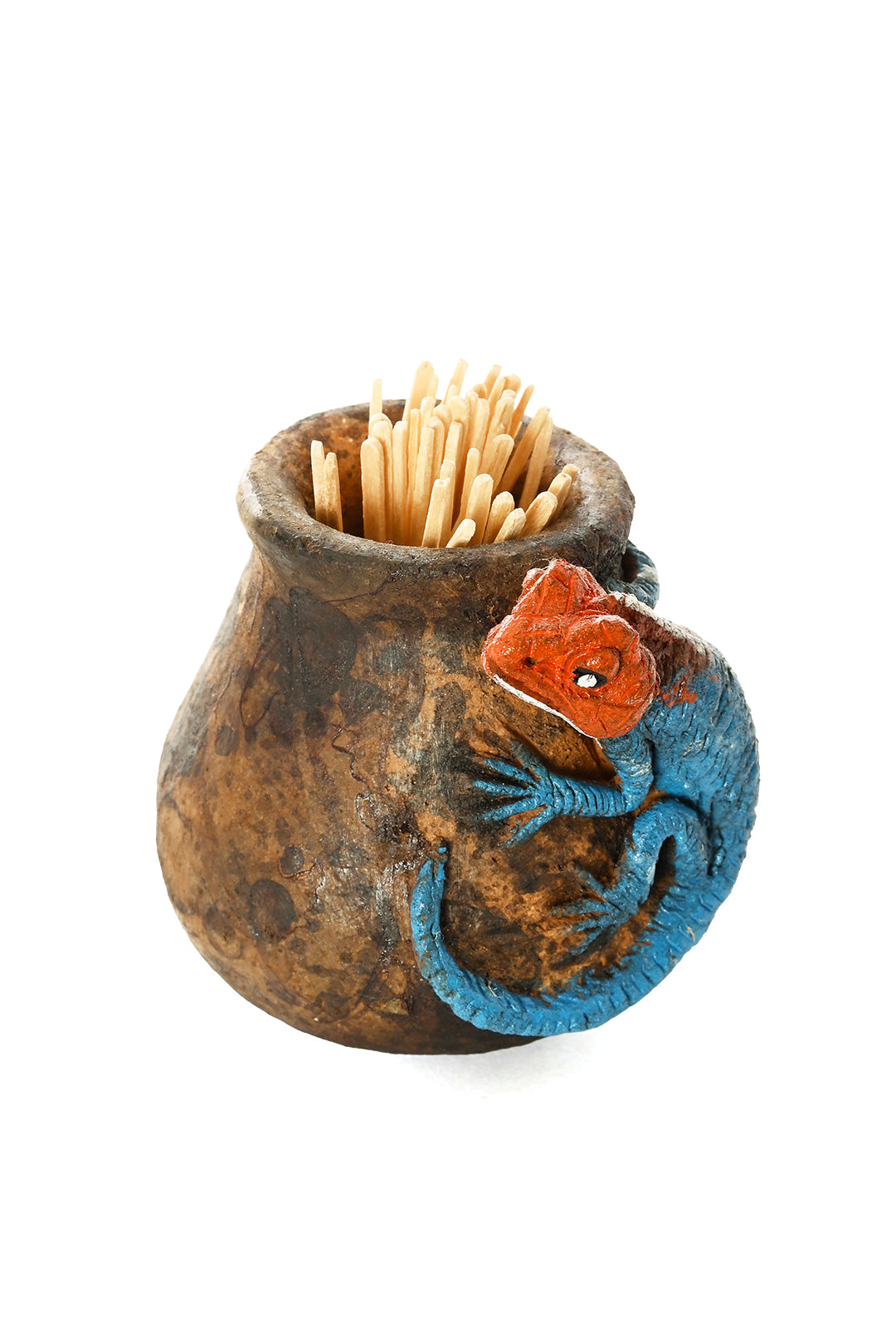 Ceramic Agama Lizard Toothpick Holder