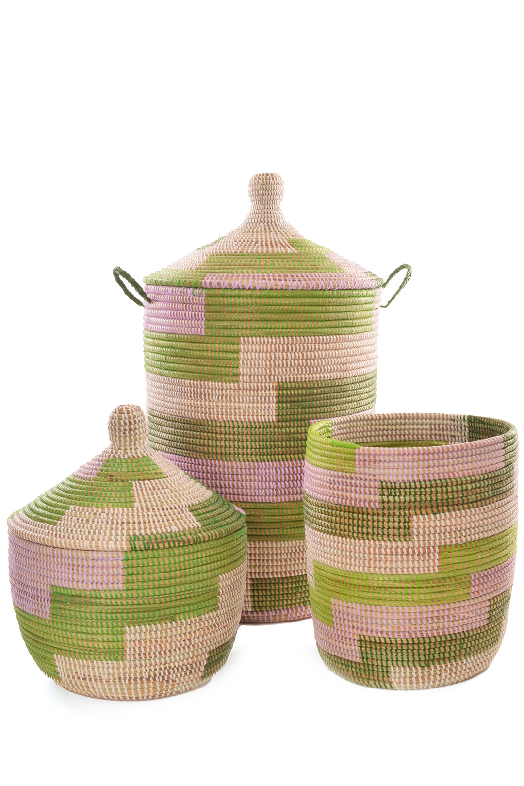 Green, White & Lavender Hamper & Baskets Set