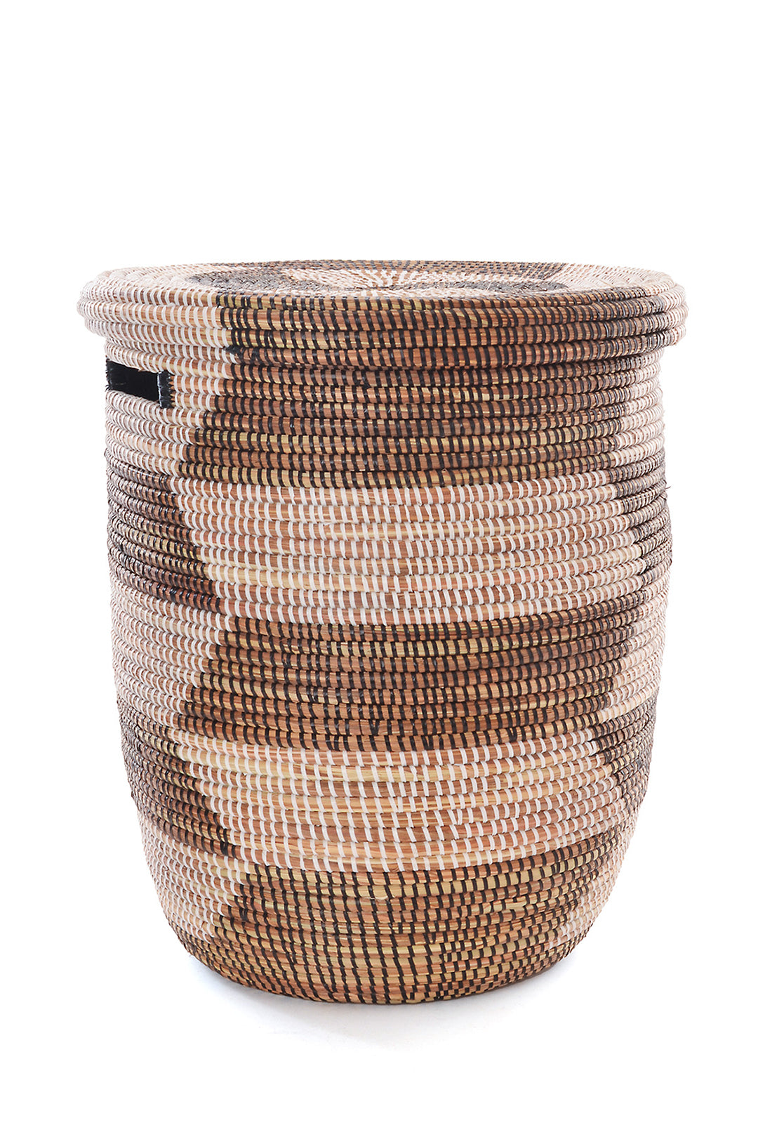 Black & White Herringbone Flat Lid Hamper Basket