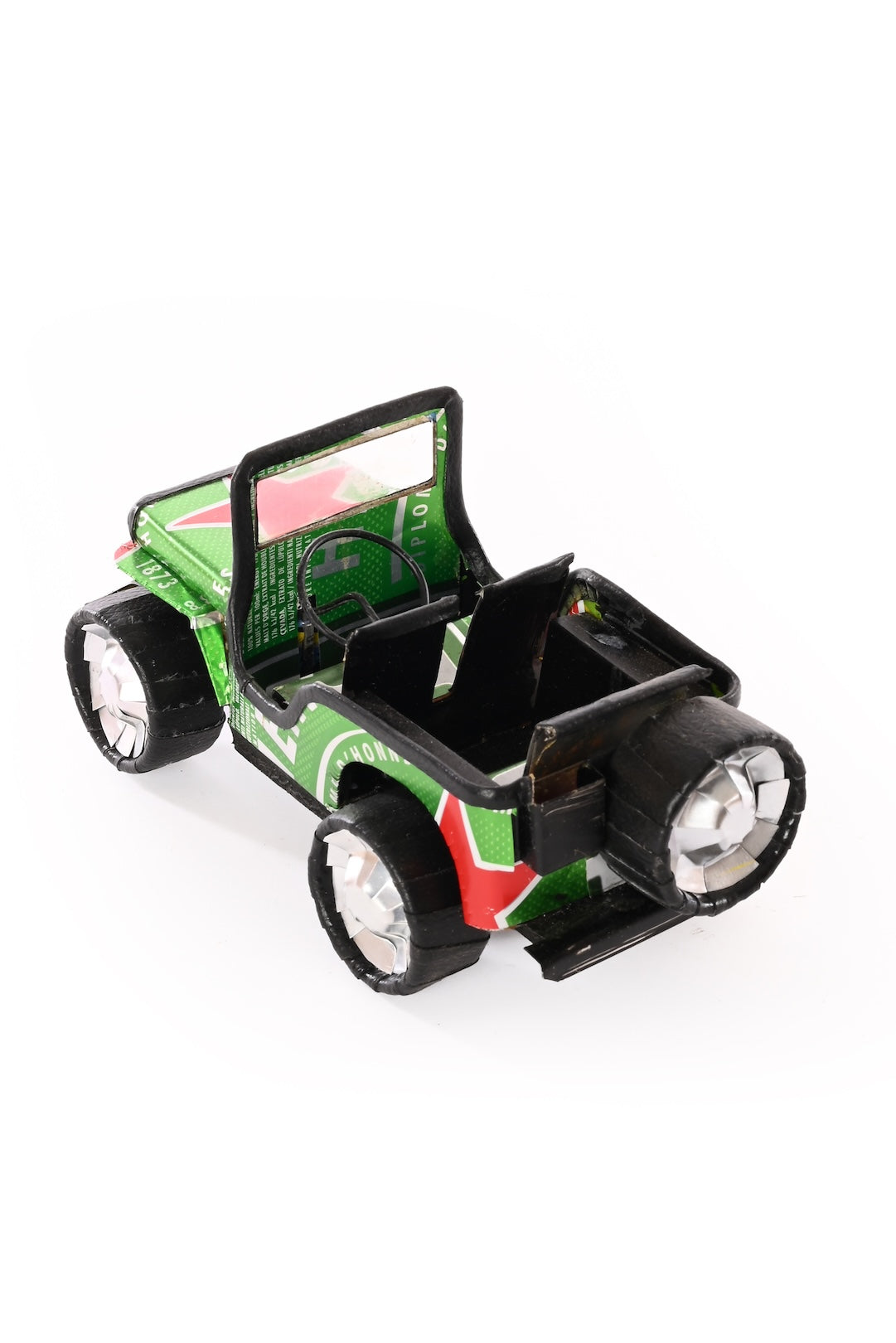 One-Of-A-Kind Recycled Pop Can Jeep - Heineken