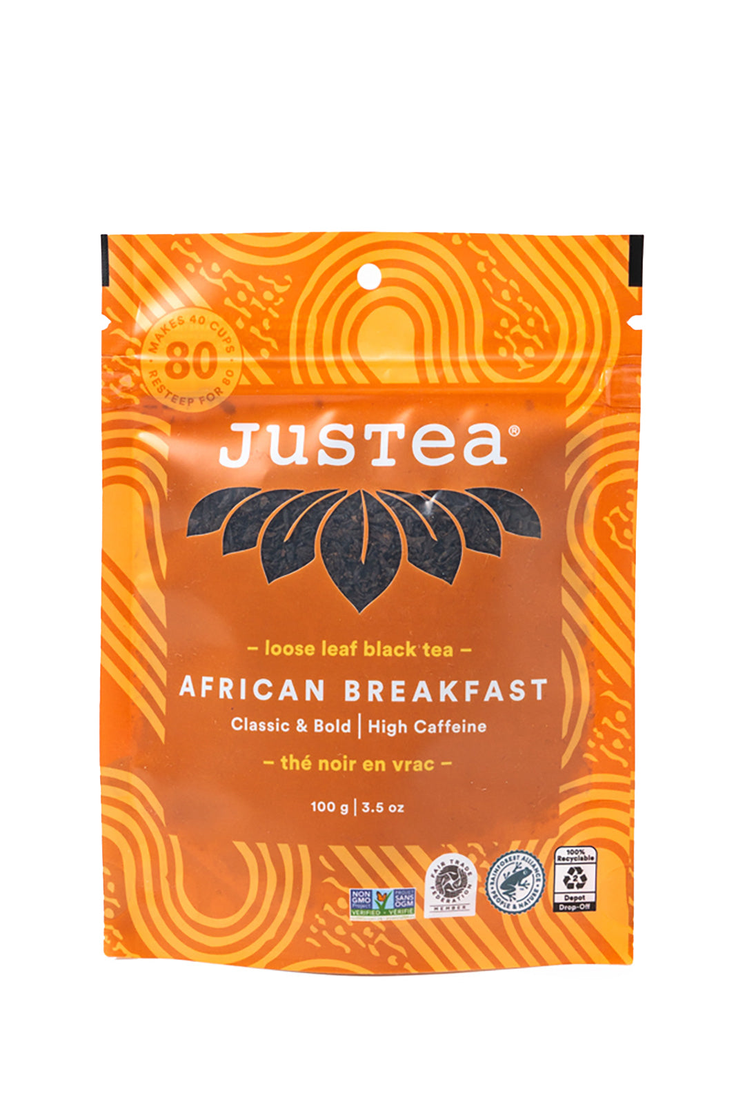 JusTea® African Breakfast Loose Leaf Tea Pouch