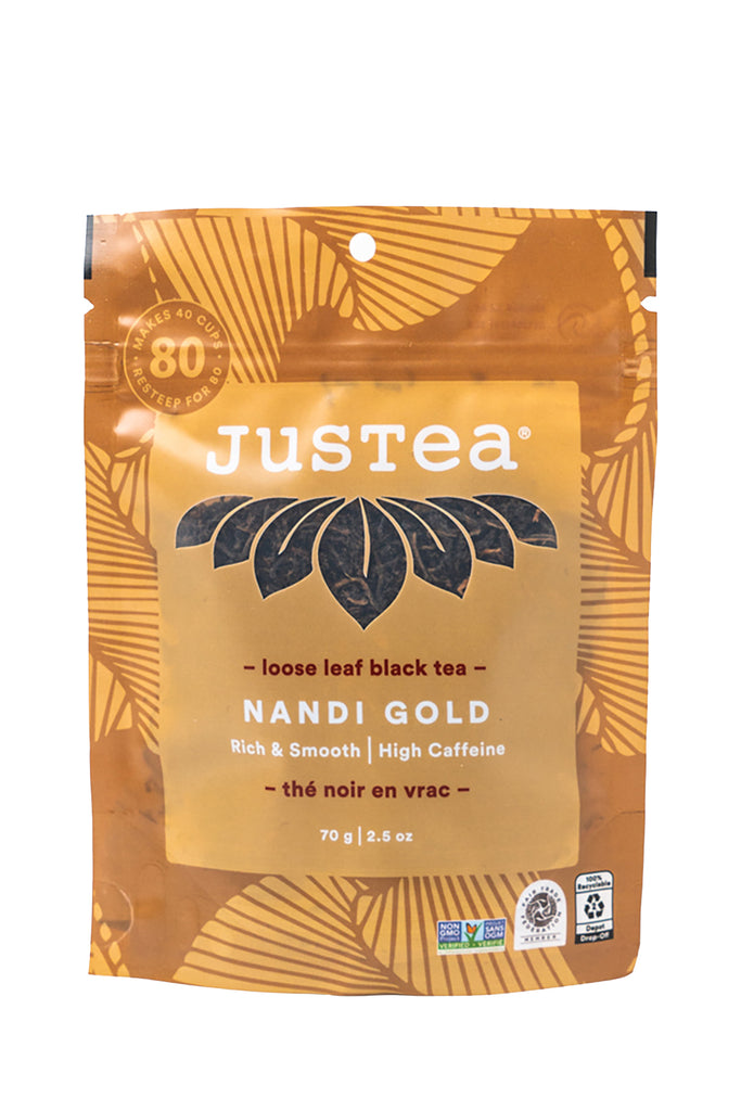 JusTea® Nandi Gold Loose Leaf Tea Pouch