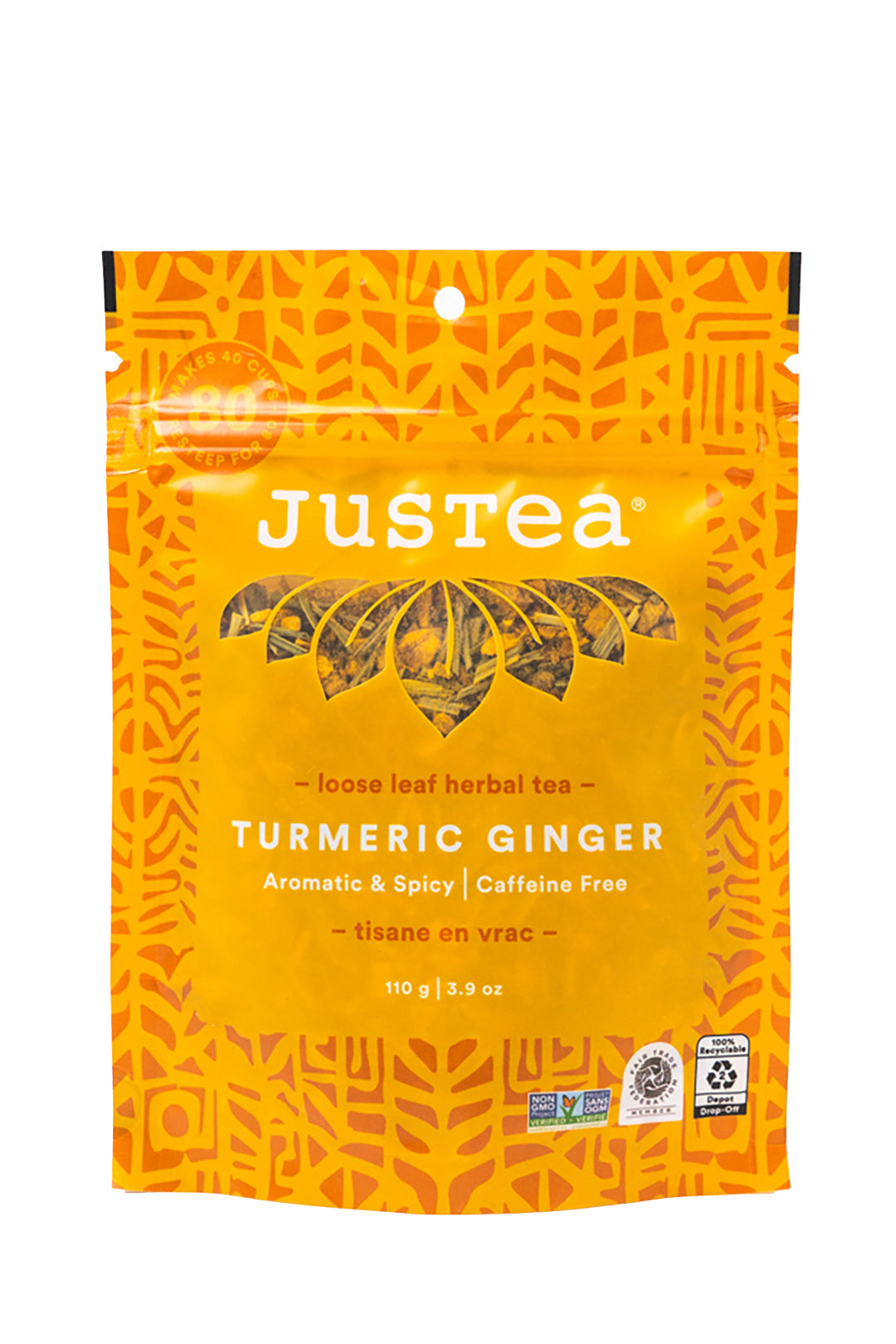 JusTea® Turmeric Ginger Loose Leaf Tea