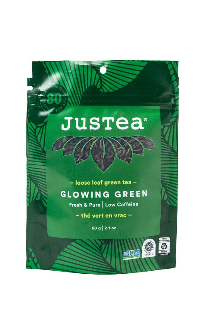 JusTea® Glowing Green Loose Leaf Tea Pouch