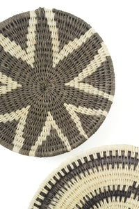 Gray & Natural One of a Kind Sisal Wall Basket Set of 2