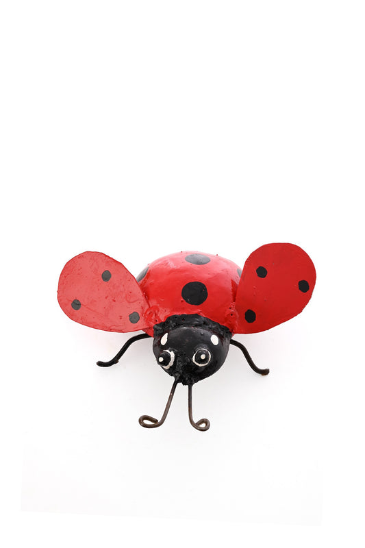 Recycled Metal Ladybug Sculptures