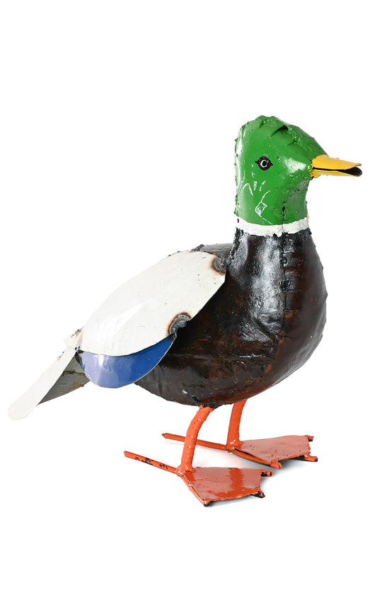 Mallard Duck Recycled Metal Sculpture