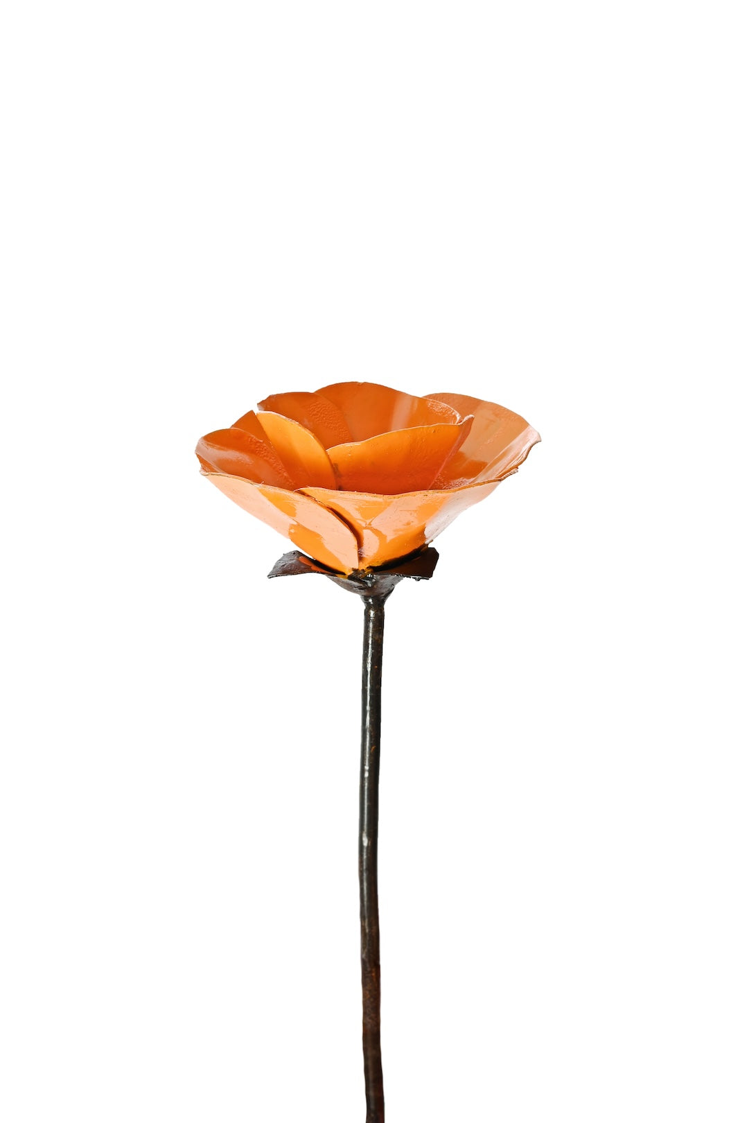 California Poppy Recycled Metal Garden Stake