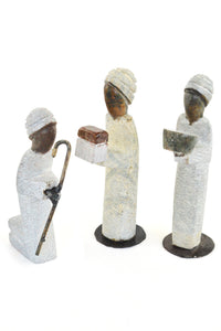 Zimbabwean Serpentine Stone 8-Piece Nativity Scene