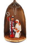 Banana Fiber Holy Family with Hanging Loop